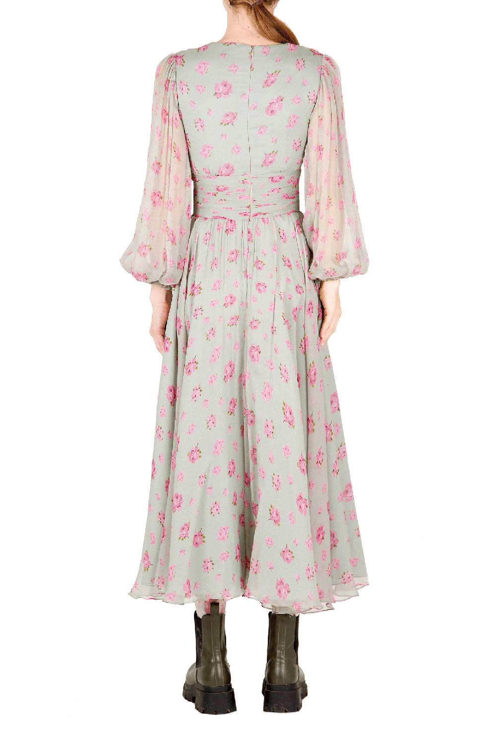 Luisa Beccaria Abito In Chiffon Floreale