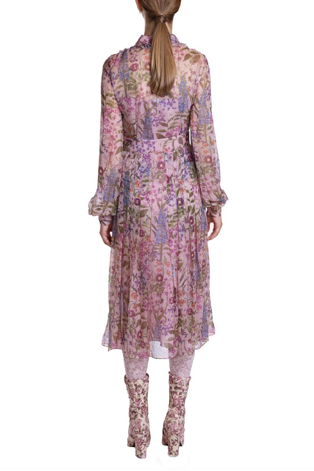 Luisa Beccaria Abito In Chiffon Stampato