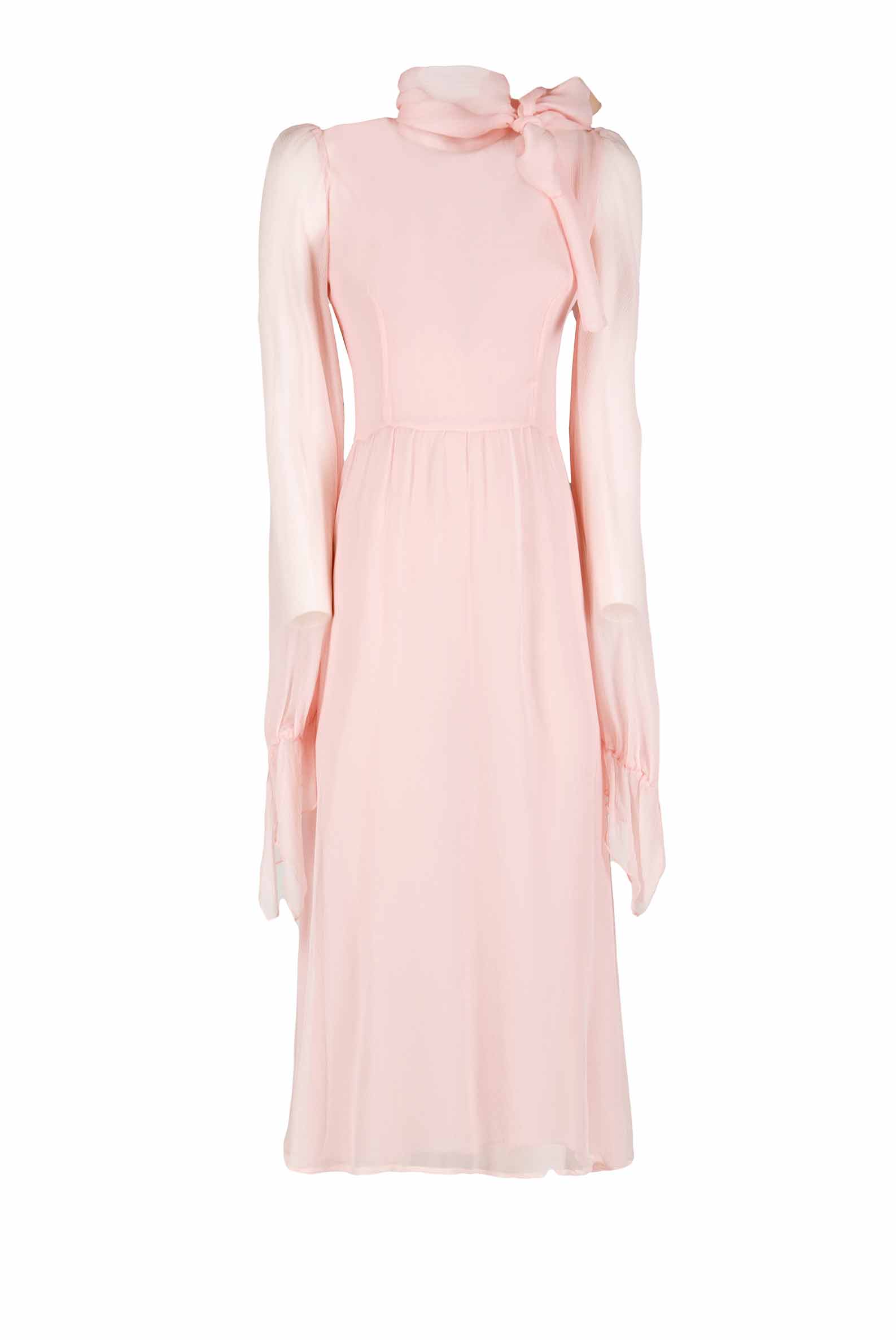Luisa Beccaria Abito in crepon di chiffon rosa