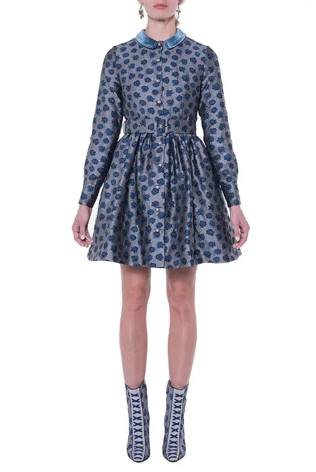 Luisa Beccaria Abito in jacquard a maniche lunghe