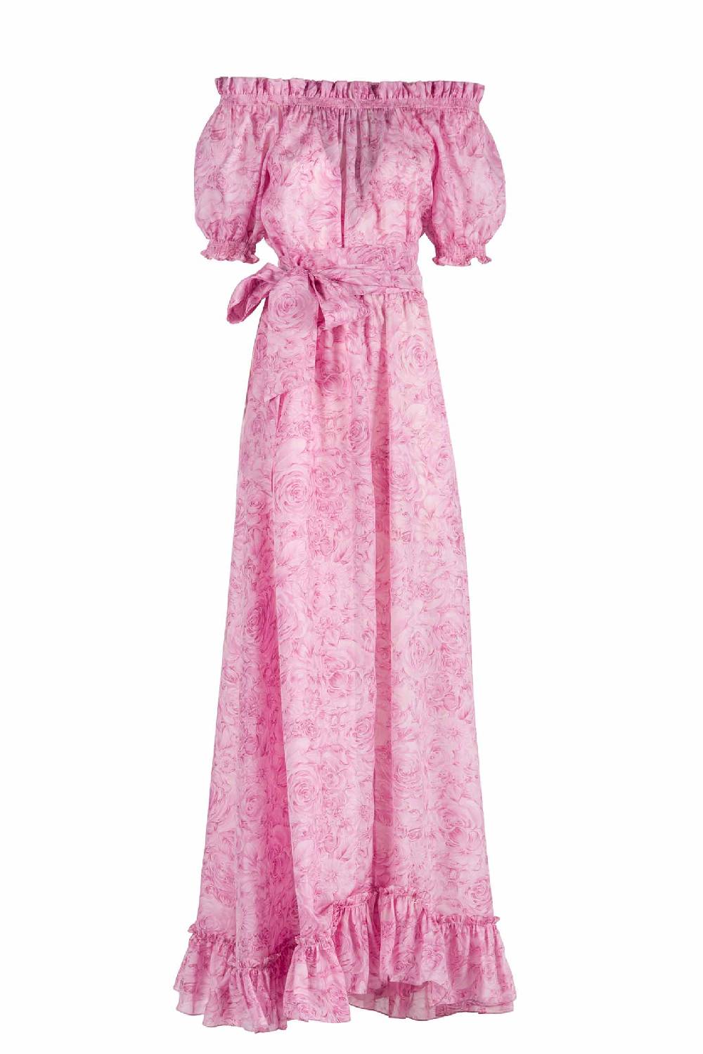 Luisa Beccaria Abito in organza stampato con rose