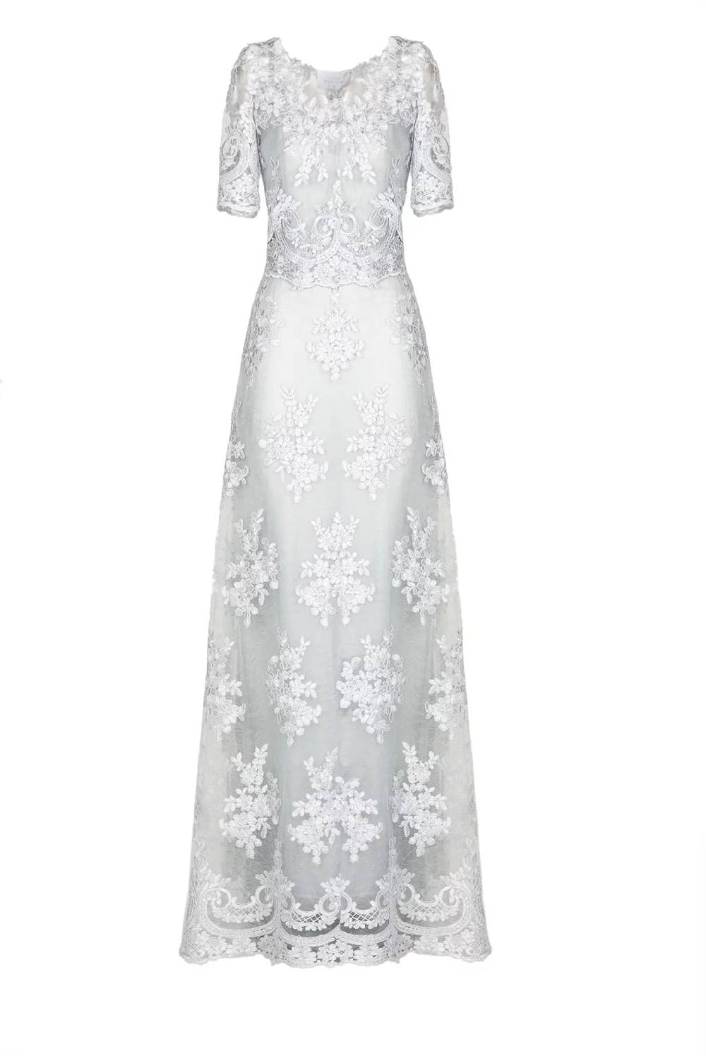 Luisa Beccaria Abito in pizzo ricamato floreale