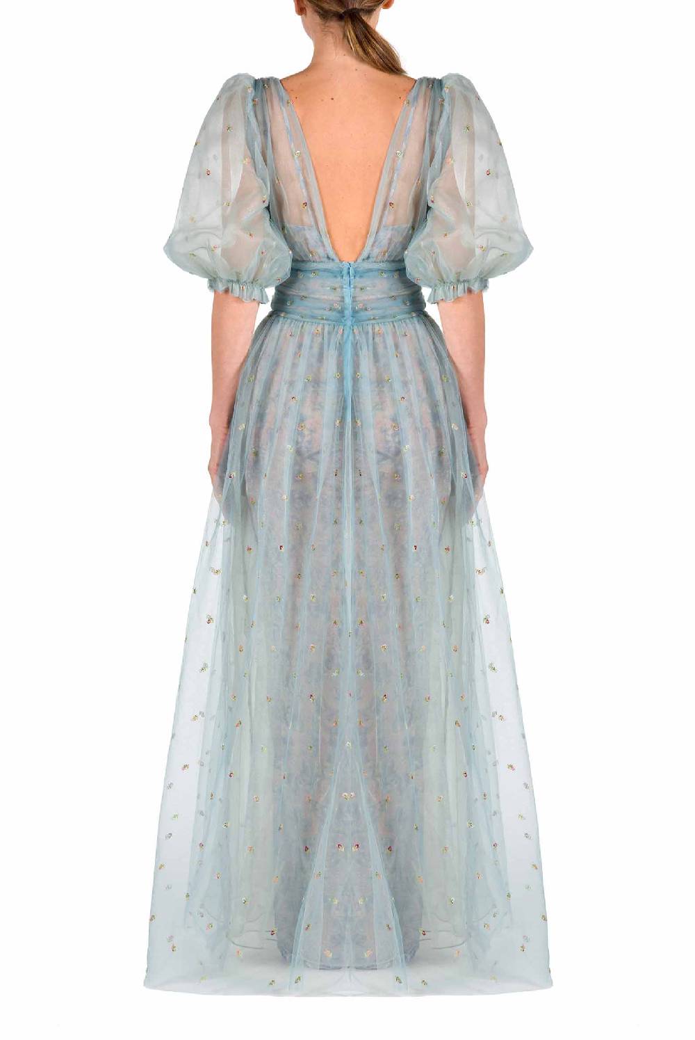 Luisa Beccaria Abito In Tulle Ricamato