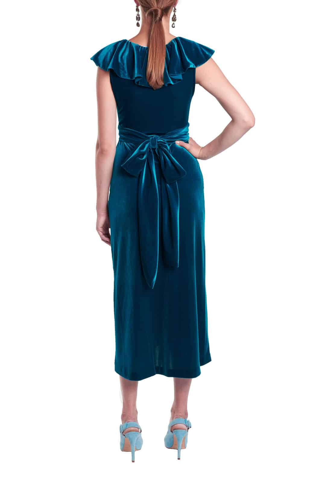 Luisa Beccaria Abito In Velluto Elasticizzato