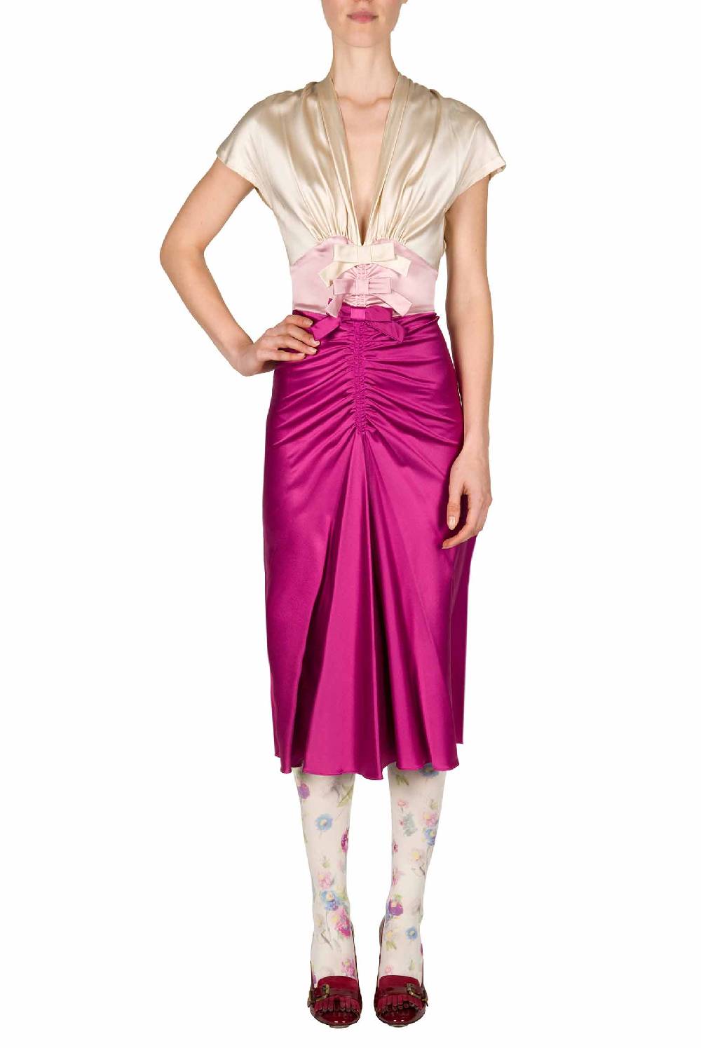 Luisa Beccaria Abito Kimono In Raso