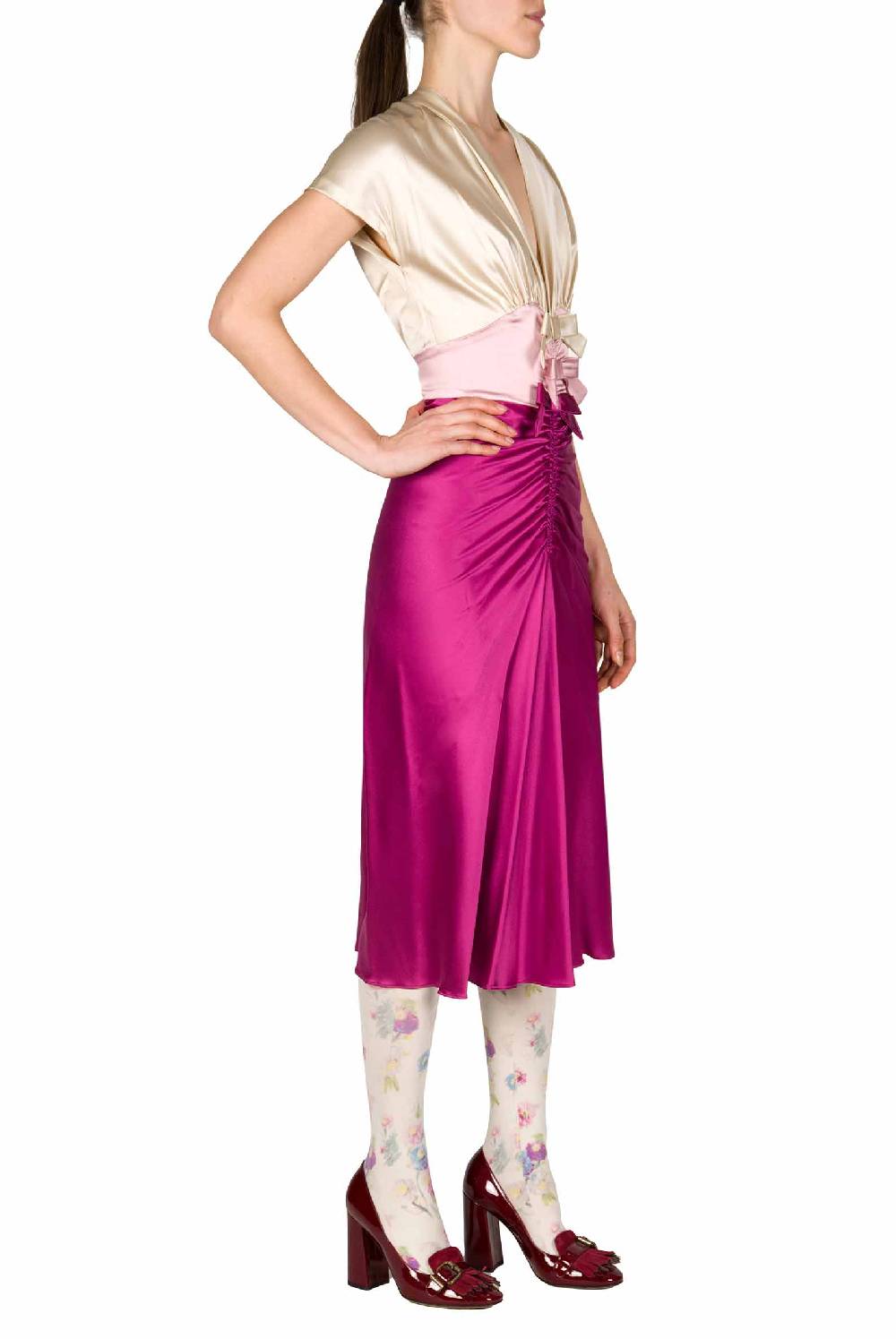 Luisa Beccaria Abito Kimono In Raso