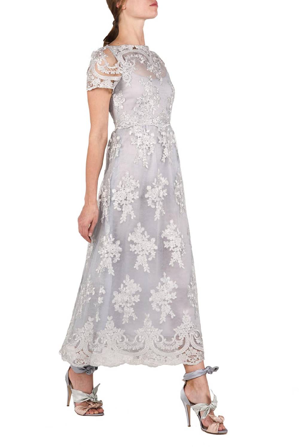 Luisa Beccaria Abito Longuette In Pizzo Floreale