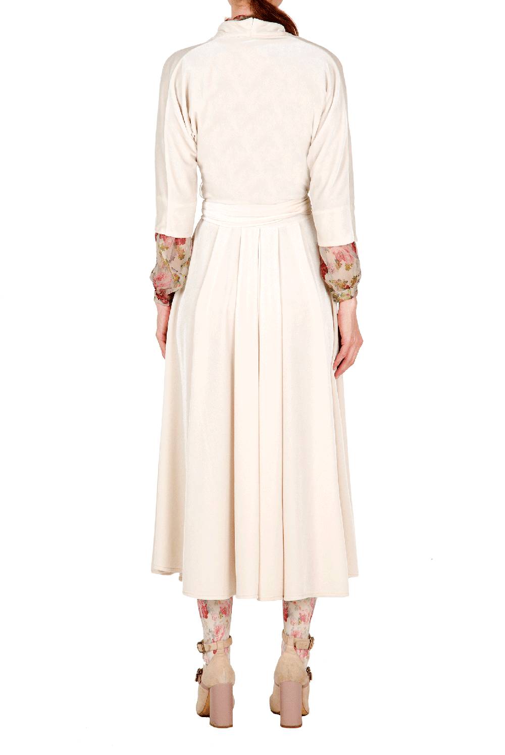 Luisa Beccaria Abito Luisa In Velluto Bianco