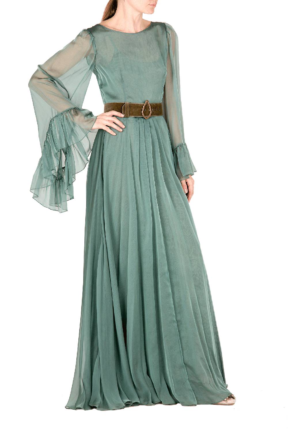 Luisa Beccaria Abito Lungo In Chiffon