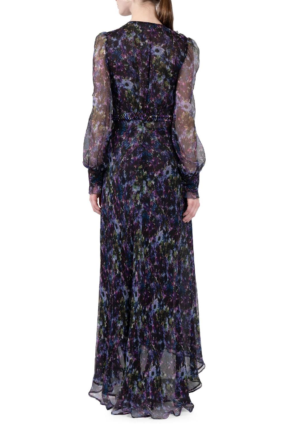 Luisa Beccaria Abito Lungo In Chiffon Fluido