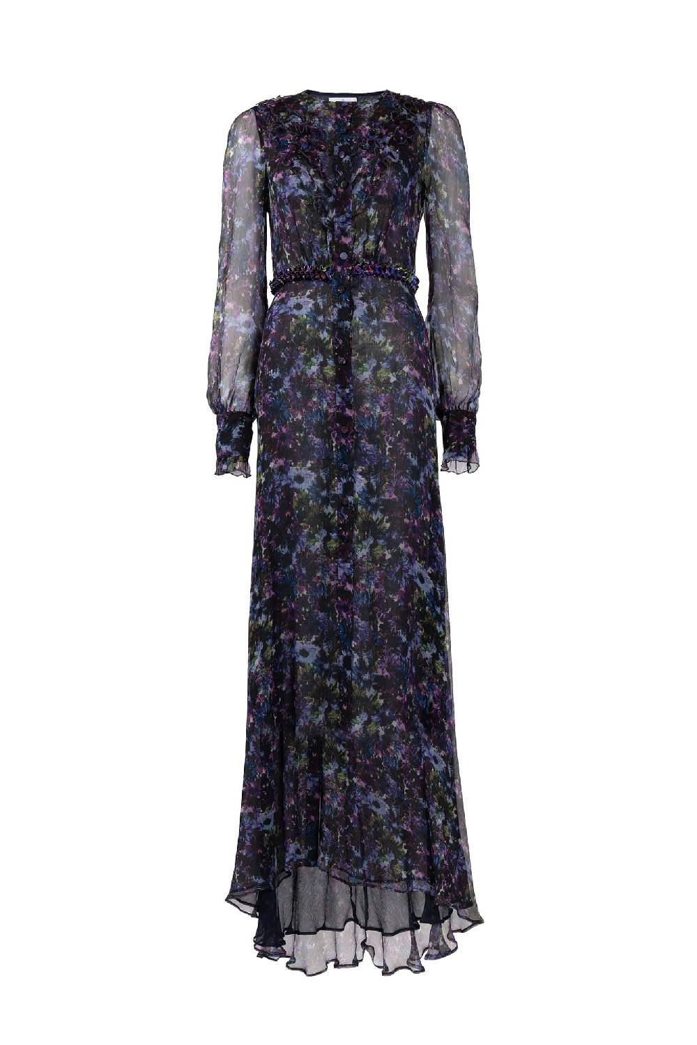 Luisa Beccaria Abito lungo in chiffon fluido