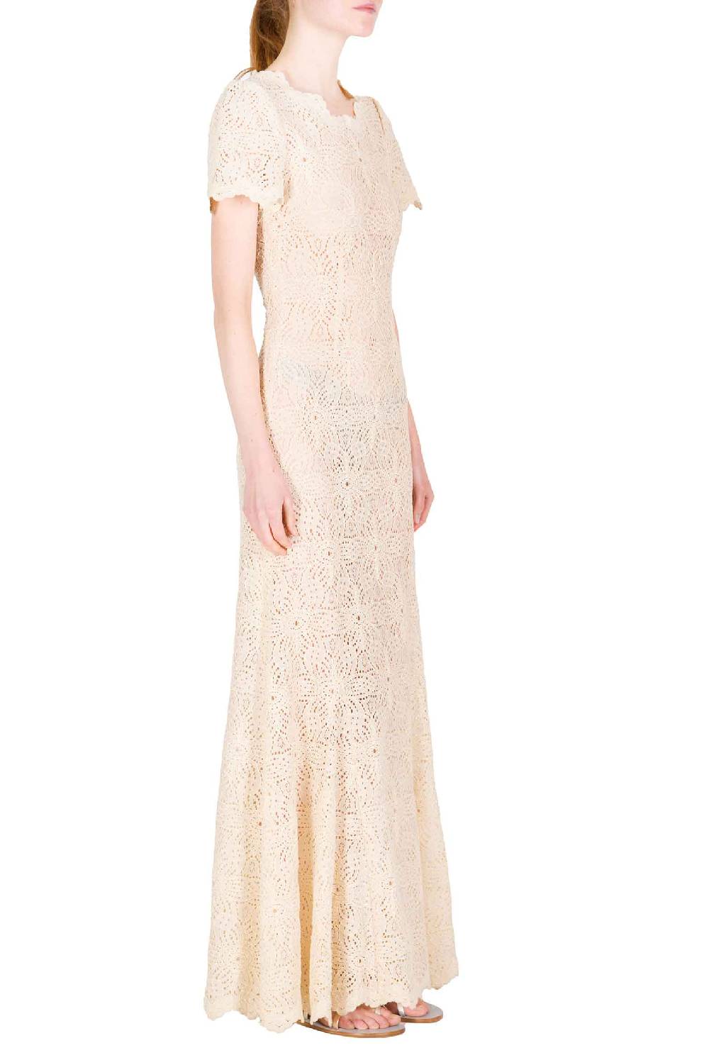 Luisa Beccaria Abito Lungo In Pizzo