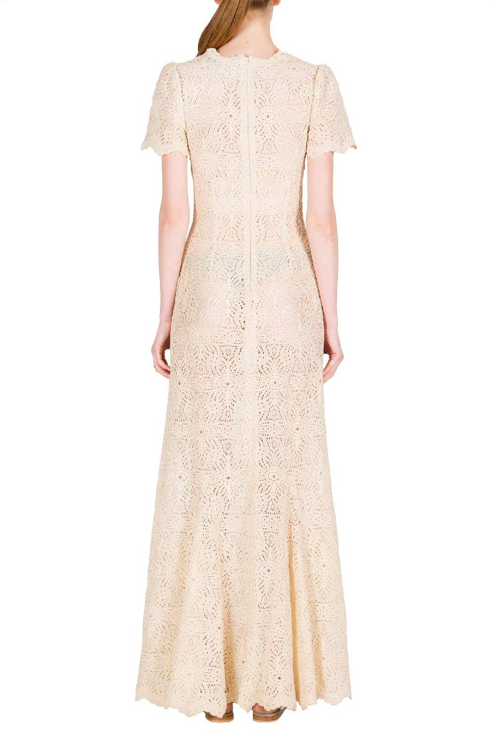 Luisa Beccaria Abito Lungo In Pizzo
