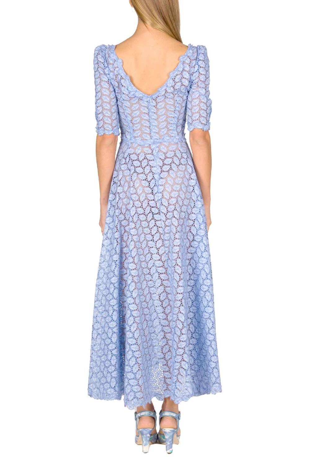 Luisa Beccaria Abito Midi In Pizzo Sangallo