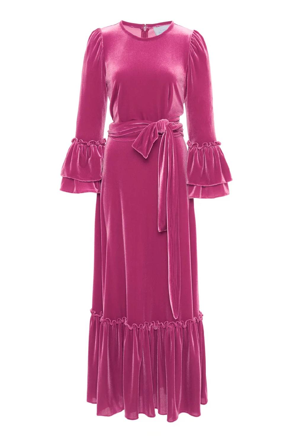 Luisa Beccaria Abito midi in velluto elasticizzato