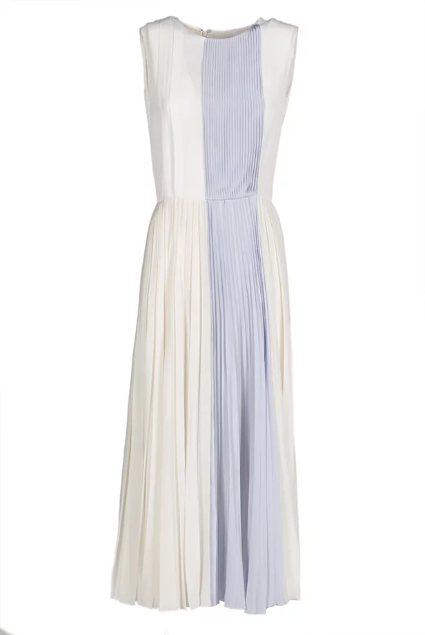 Luisa Beccaria Abito midi plissettato bicolore