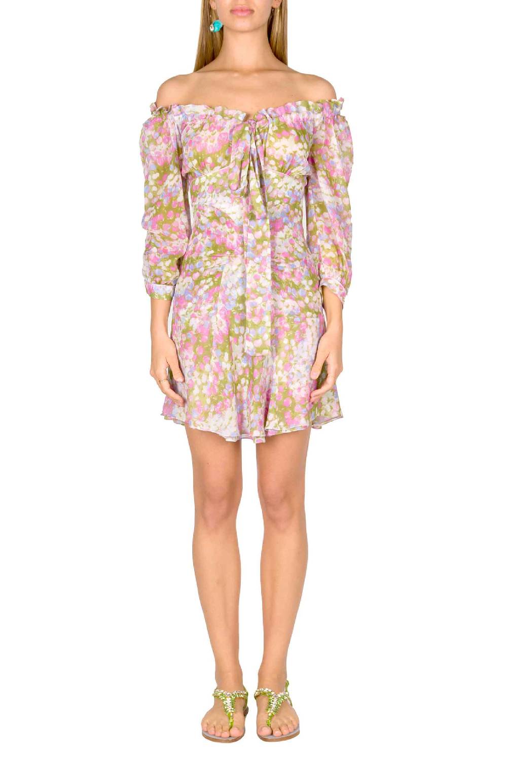 Luisa Beccaria Abito Monet Con Scollo Allacciato