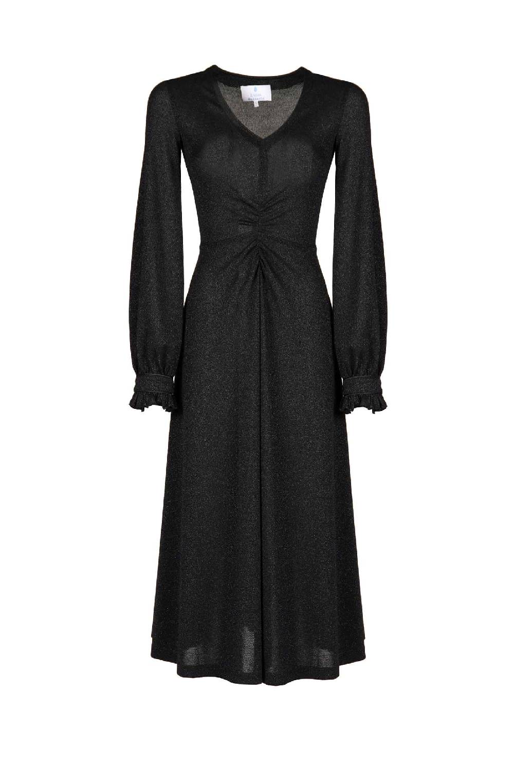 Luisa Beccaria Abito nero in jersey lurex