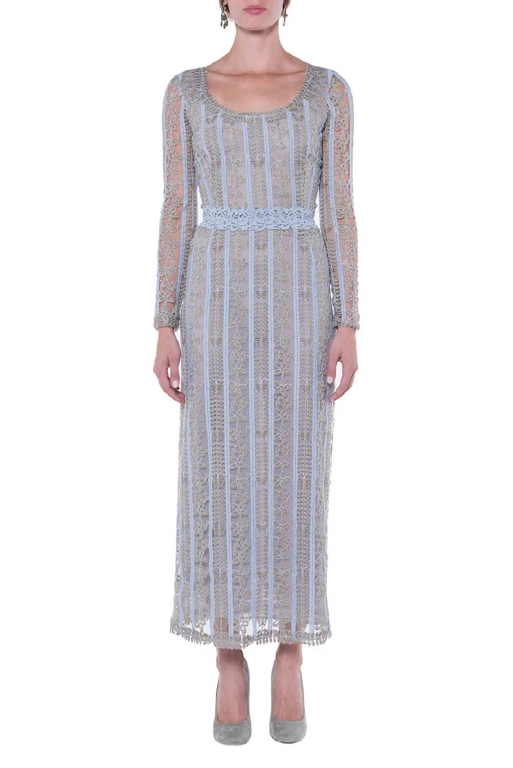 Luisa Beccaria Abito Ricamato In Macramè