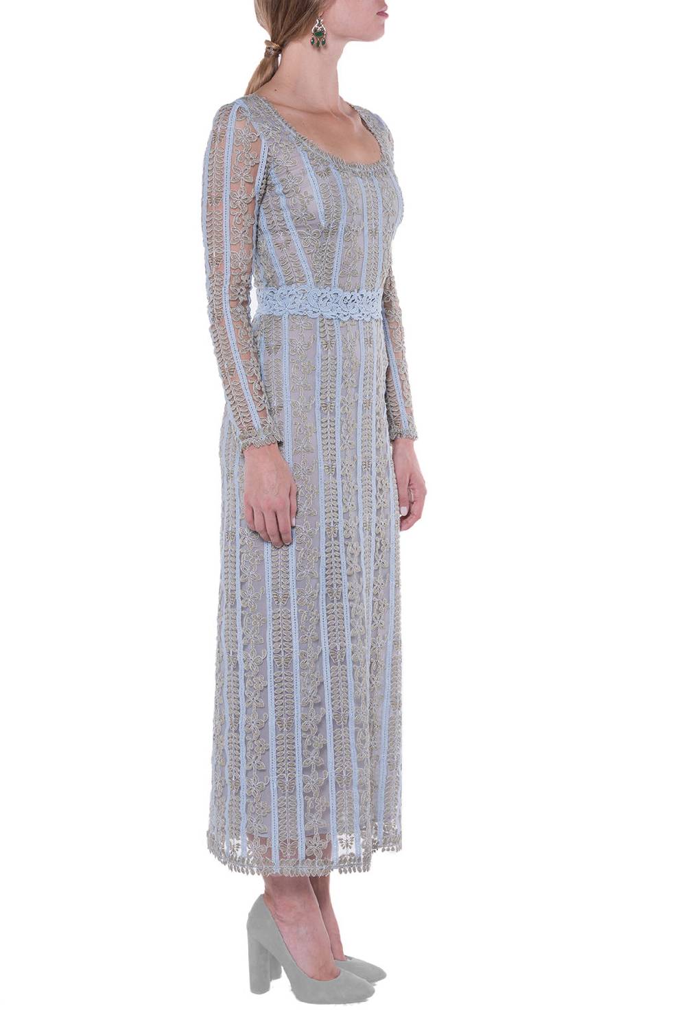 Luisa Beccaria Abito Ricamato In Macramè