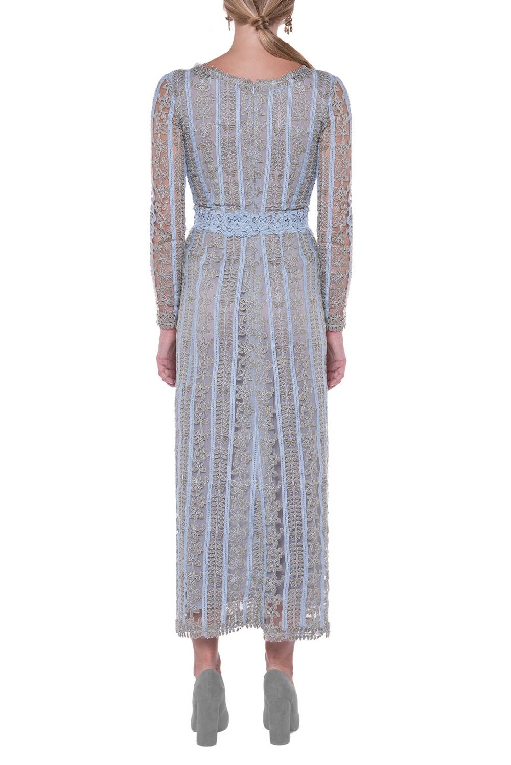 Luisa Beccaria Abito Ricamato In Macramè