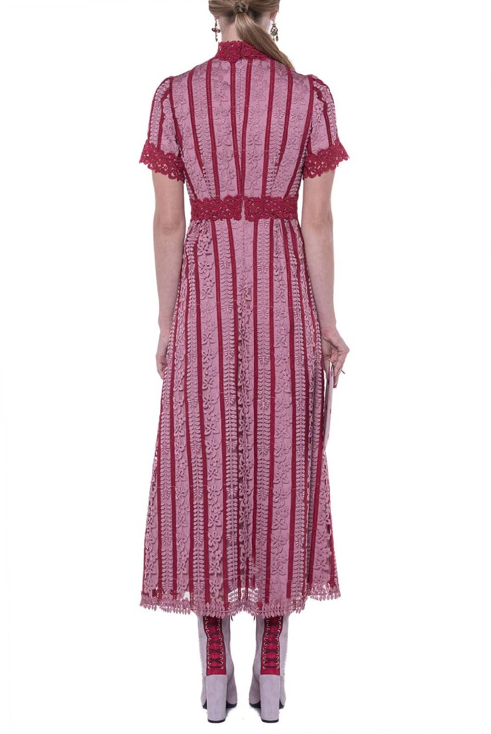 Luisa Beccaria Abito Ricamato In Macramè