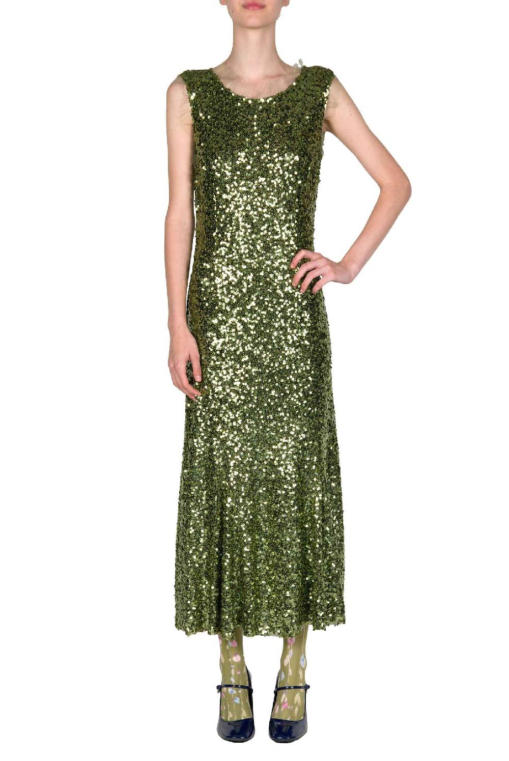 Luisa Beccaria Abito Senza Maniche Con Paillettes