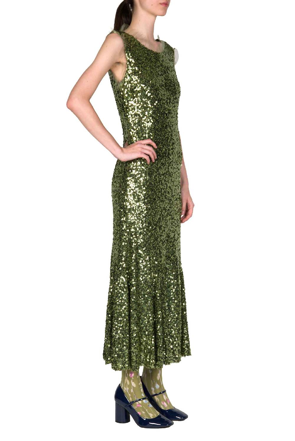 Luisa Beccaria Abito Senza Maniche Con Paillettes