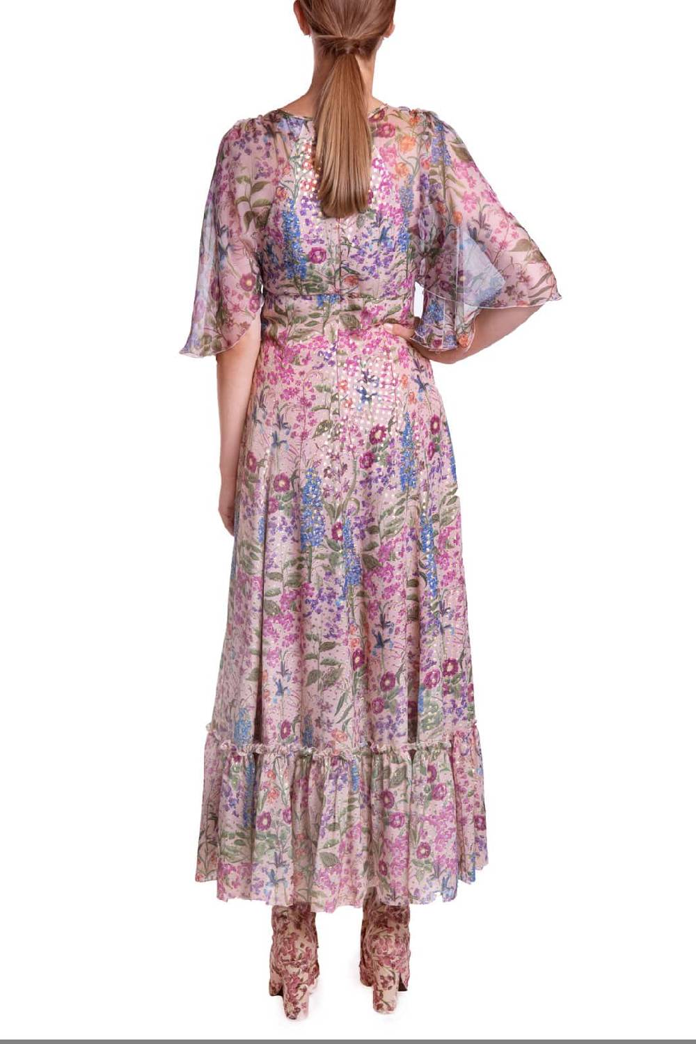 Luisa Beccaria Abito Stampato Floreale Fil-Coupè