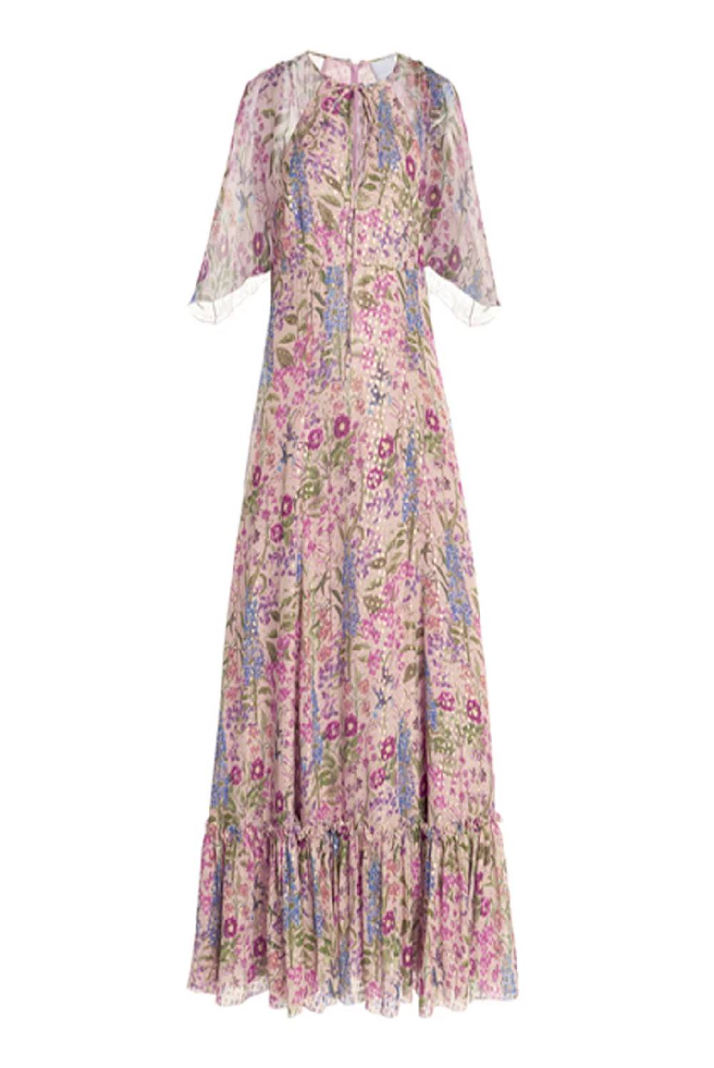 Luisa Beccaria Abito Stampato Floreale Fil-Coupè