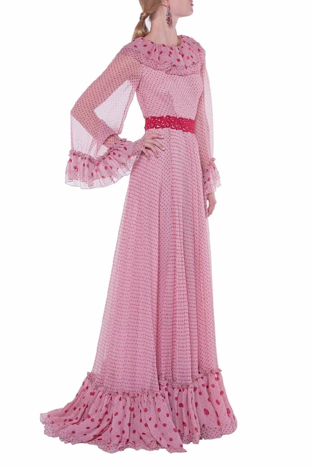 Luisa Beccaria Abito Stampato In Chiffon