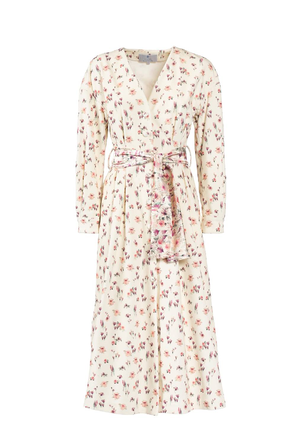 Luisa Beccaria Abito stampato in velluto rosa