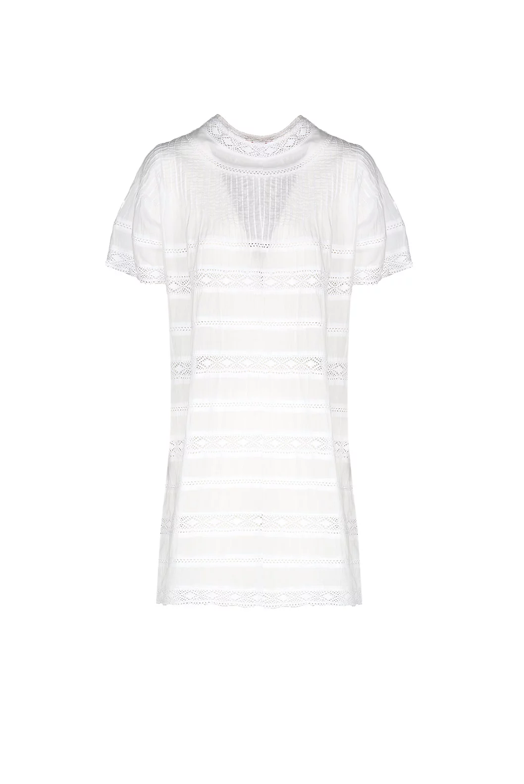 Luisa Beccaria Baby Doll Beach Abito Bianco