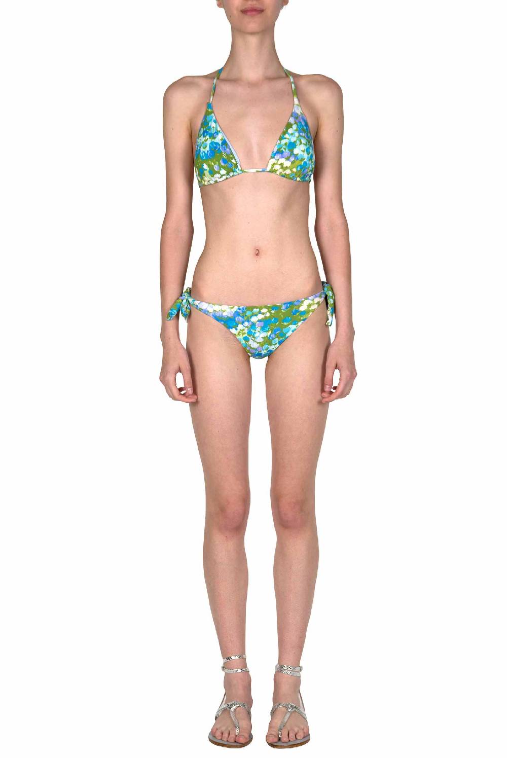 Luisa Beccaria Bikini Triangolo E Slip Blu Monet