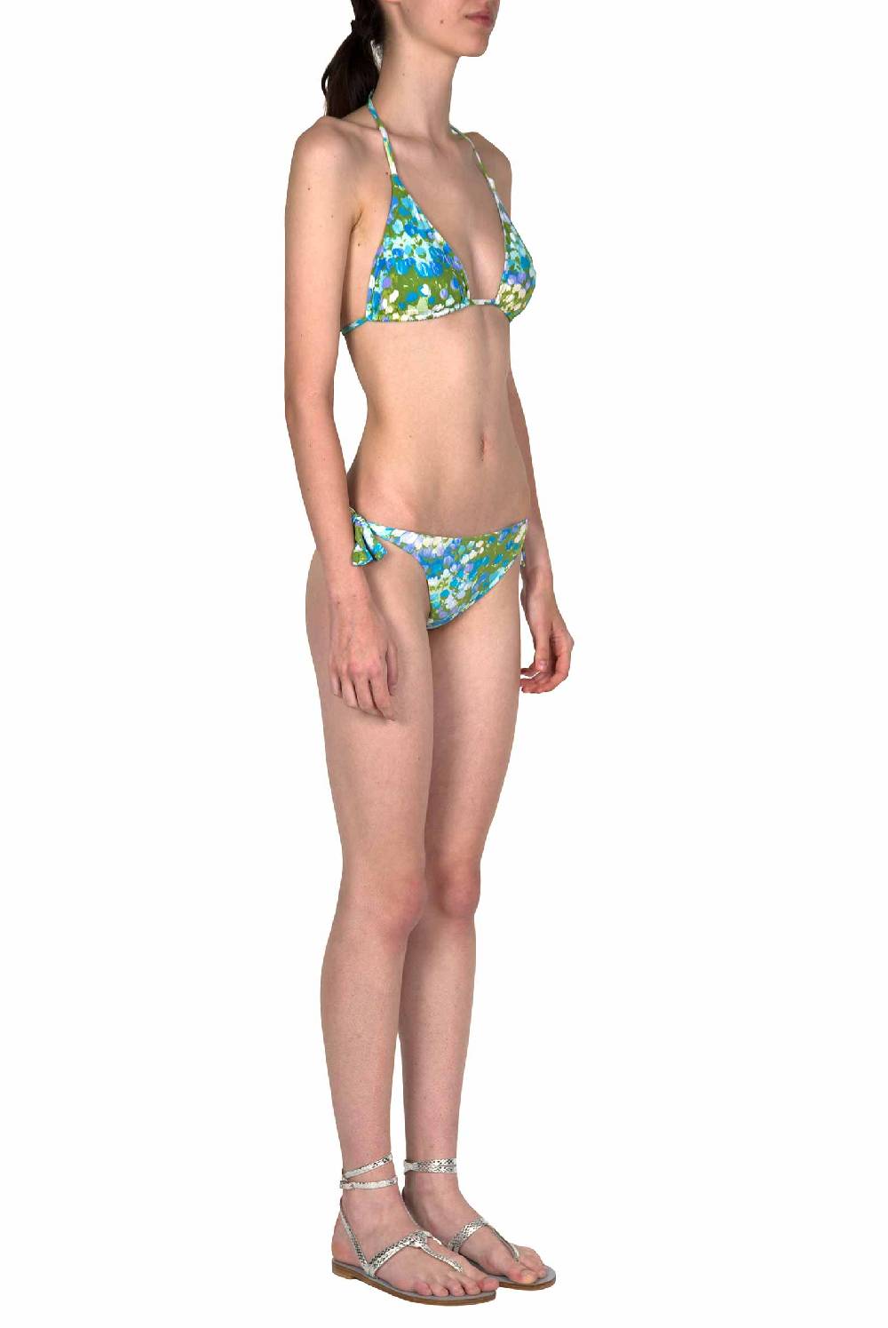 Luisa Beccaria Bikini Triangolo E Slip Blu Monet