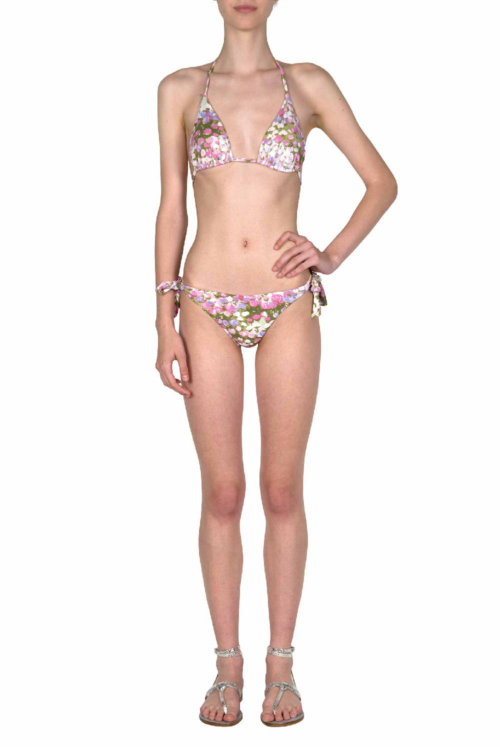 Luisa Beccaria Bikini Triangolo E Slip Rosa Monet