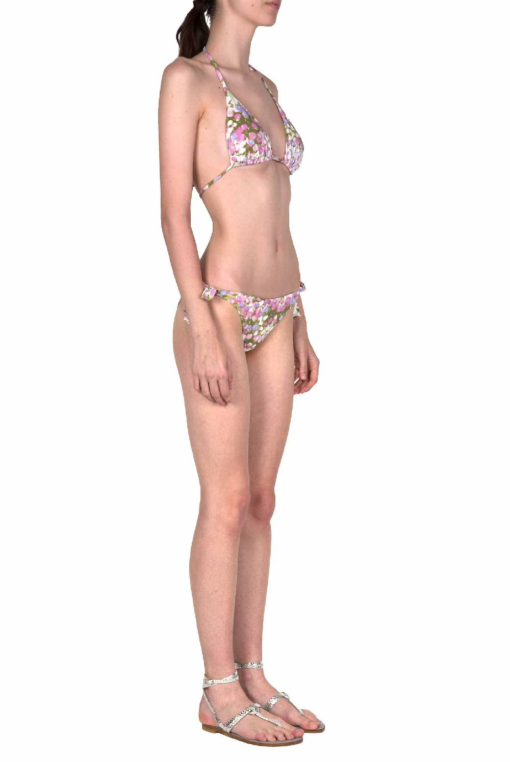 Luisa Beccaria Bikini Triangolo E Slip Rosa Monet