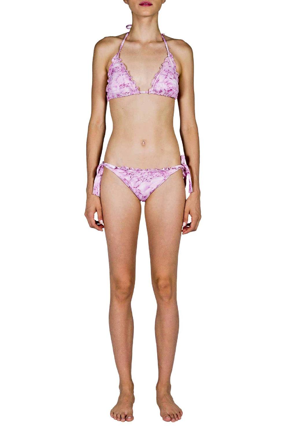 Luisa Beccaria Bikini Triangolo E Slip Rosa Rose