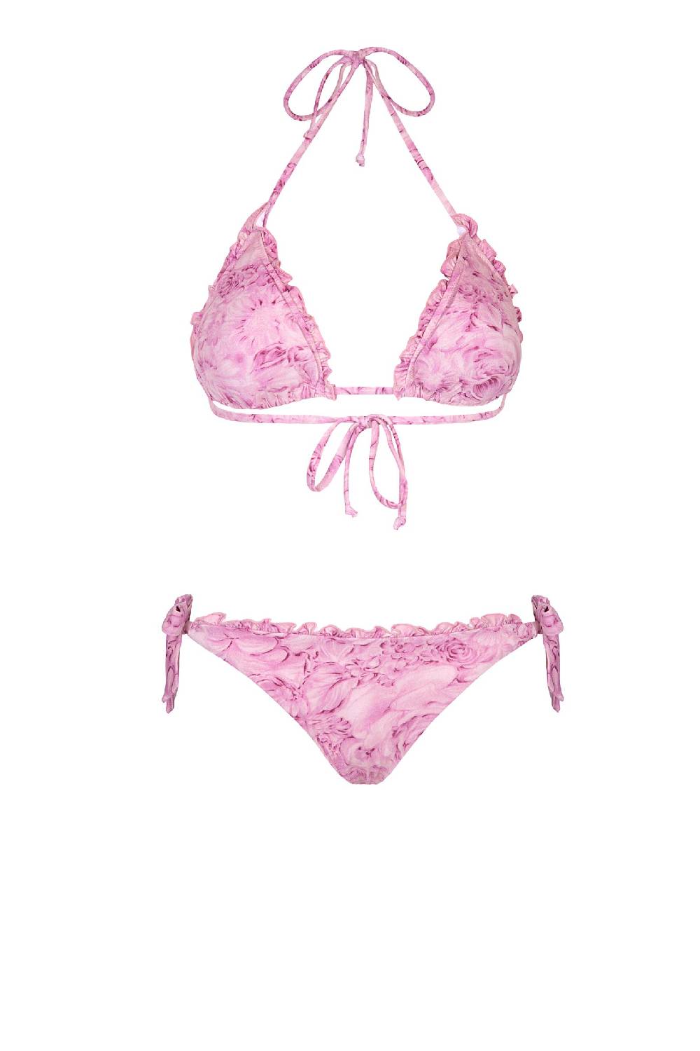 Luisa Beccaria Bikini Triangolo E Slip Rosa Rose