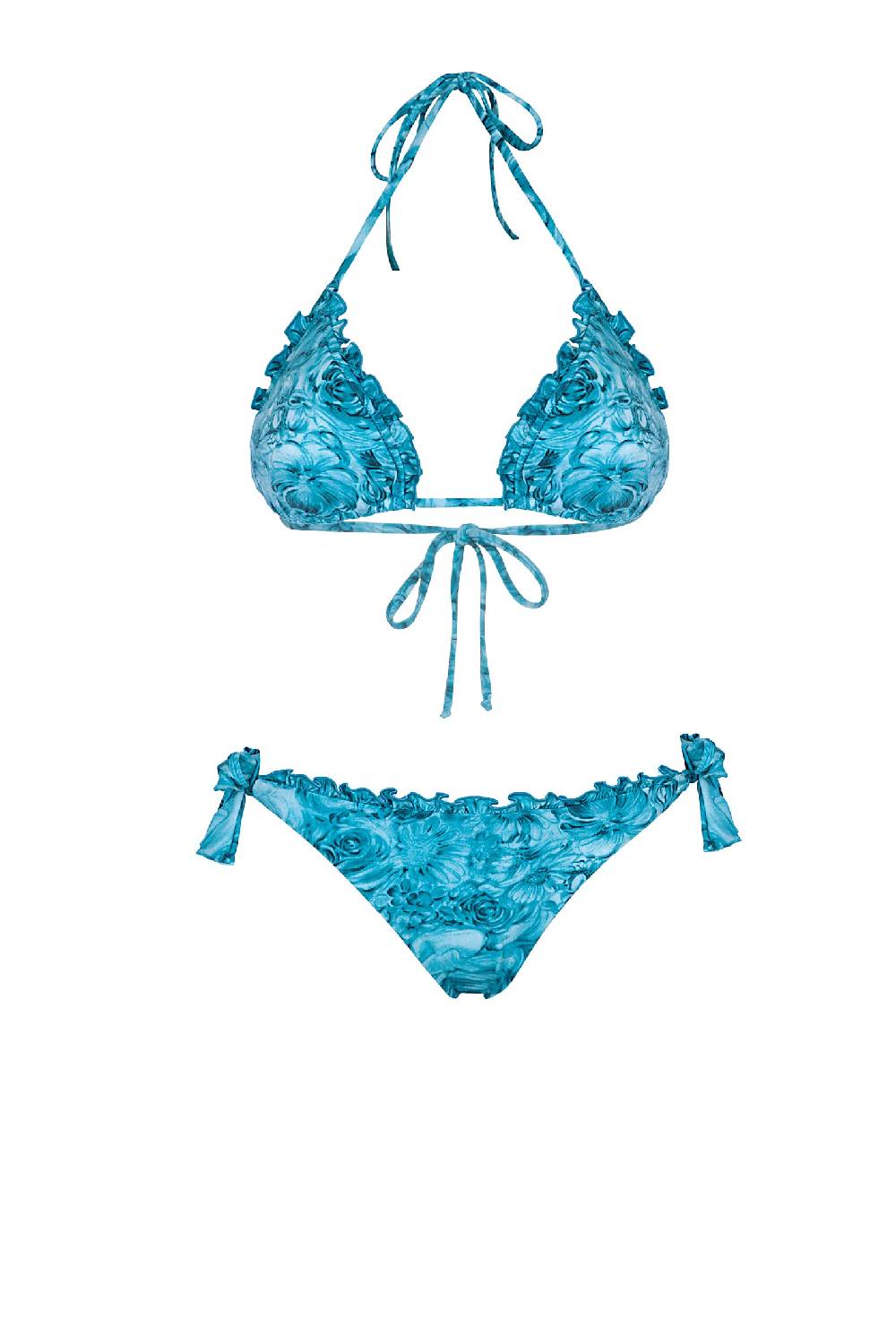 Luisa Beccaria Bikini Triangolo E Slip Turchese