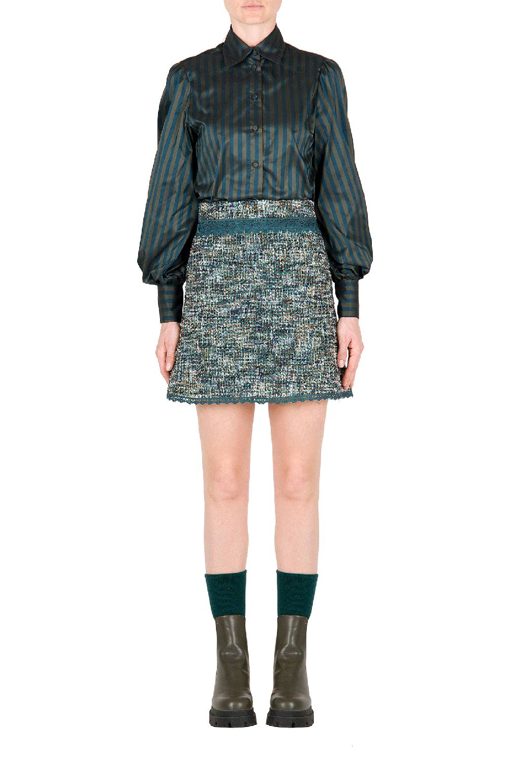 Luisa Beccaria Blusa A Righe In Taffettà