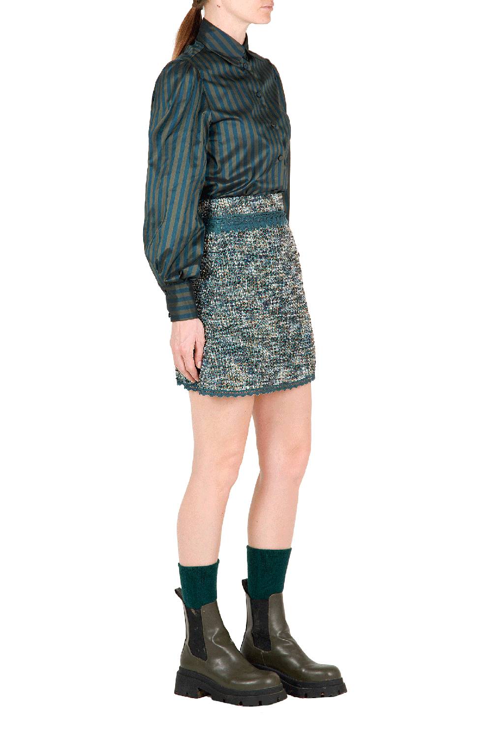 Luisa Beccaria Blusa A Righe In Taffettà