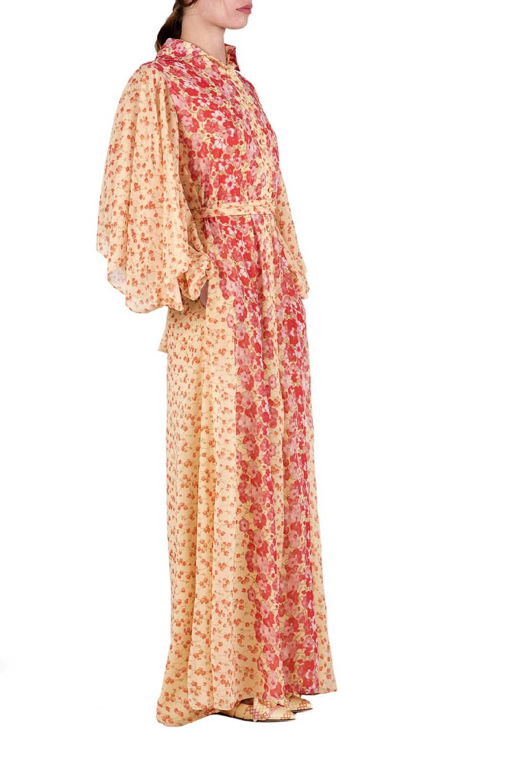 Luisa Beccaria Caftano In Georgette Floreale