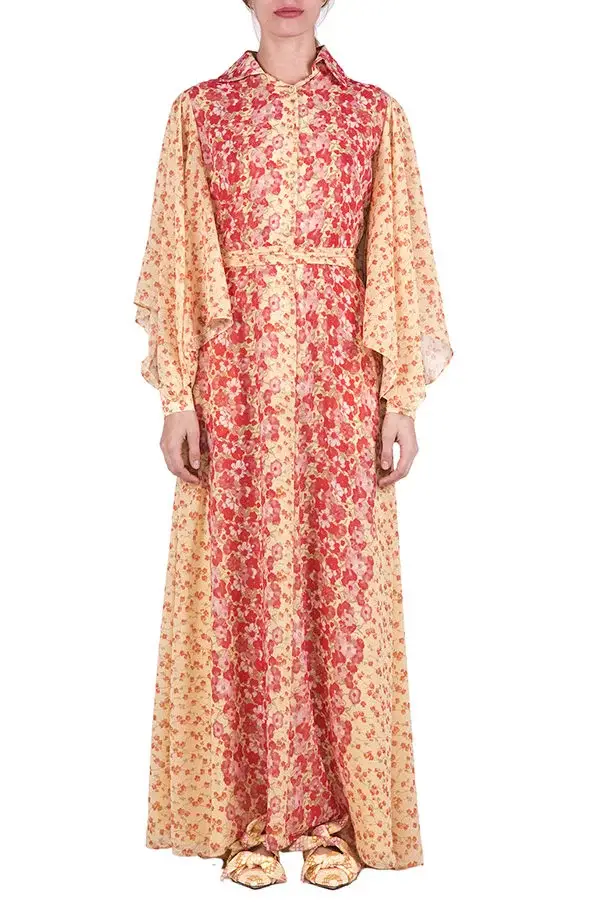 Luisa Beccaria Caftano in georgette floreale