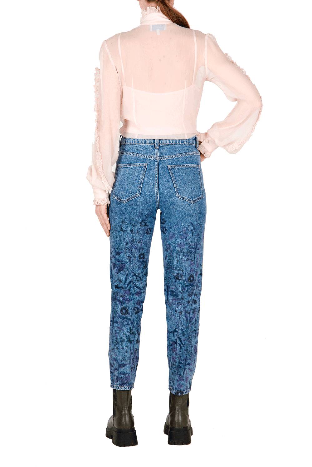 Luisa Beccaria Camicetta In Chiffon Con Volant