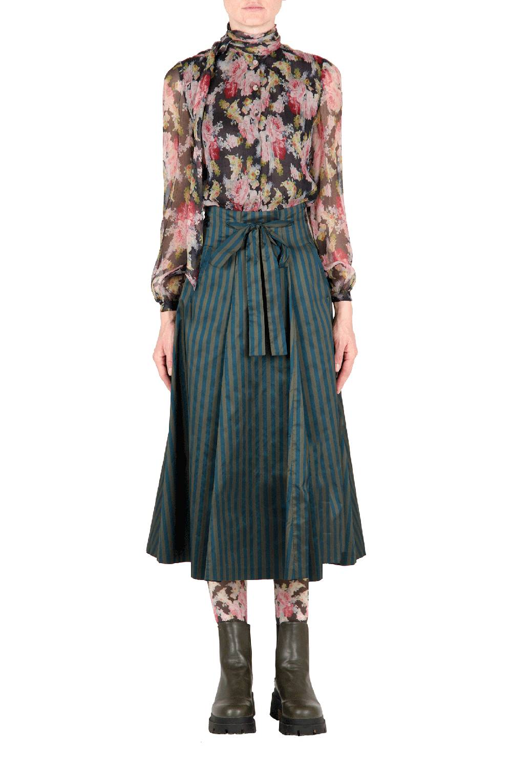 Luisa Beccaria Camicetta In Chiffon Floreale