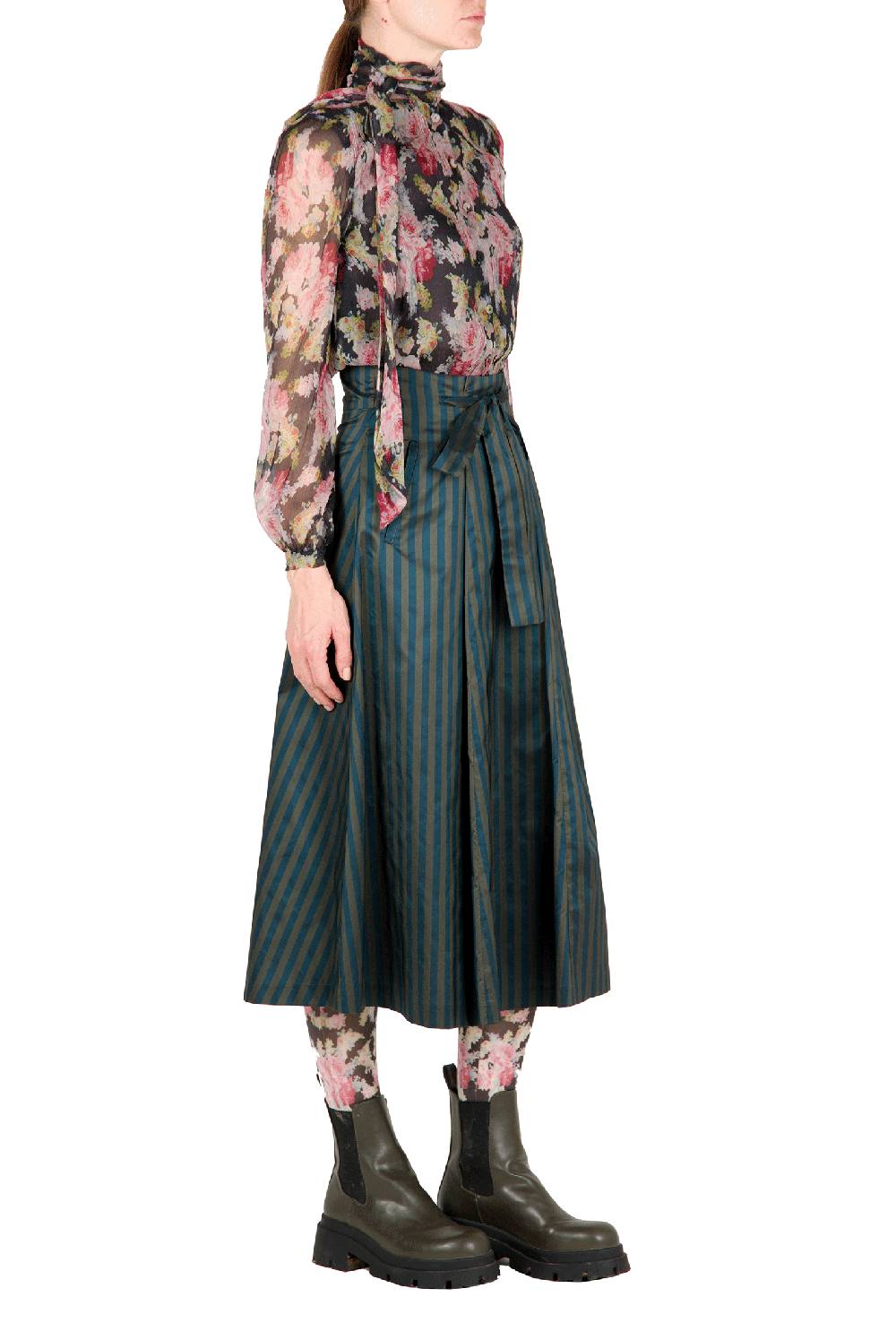 Luisa Beccaria Camicetta In Chiffon Floreale