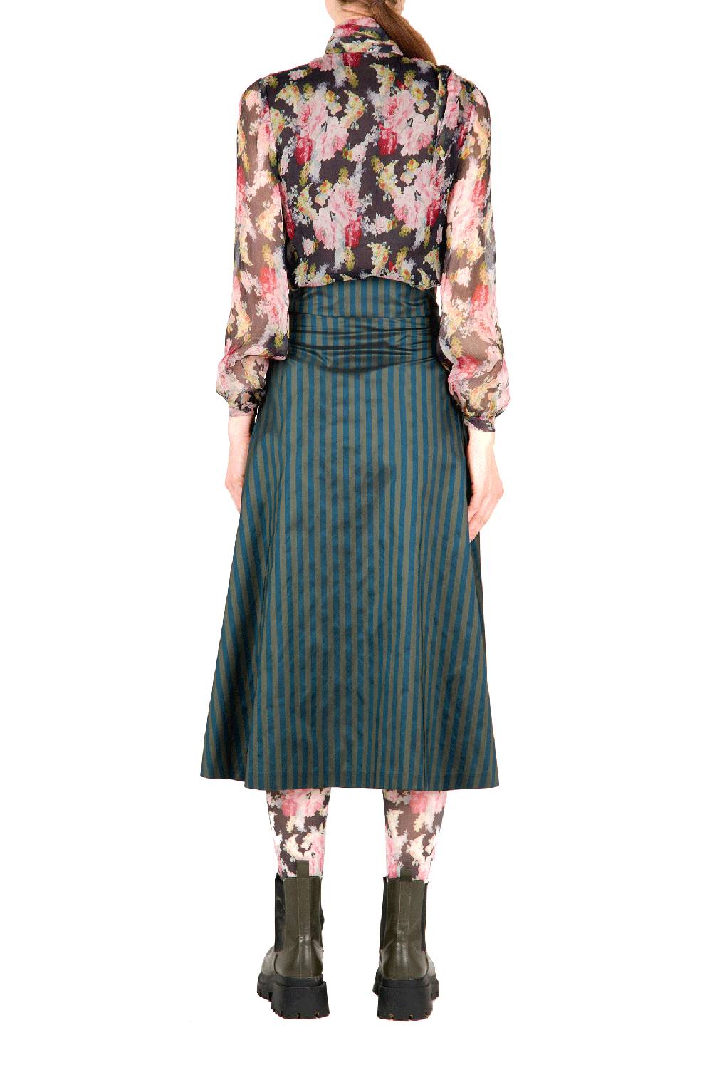 Luisa Beccaria Camicetta In Chiffon Floreale