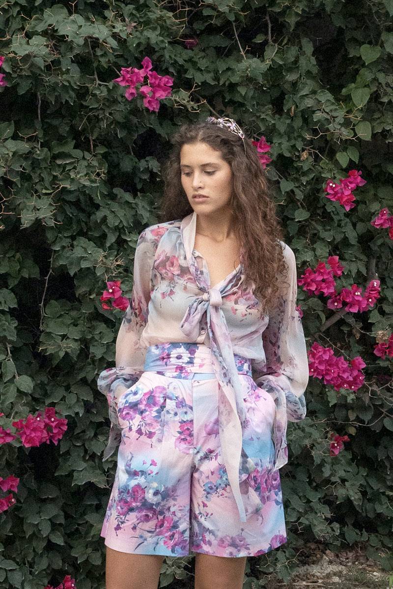 Luisa Beccaria Camicetta In Chiffon Stampato