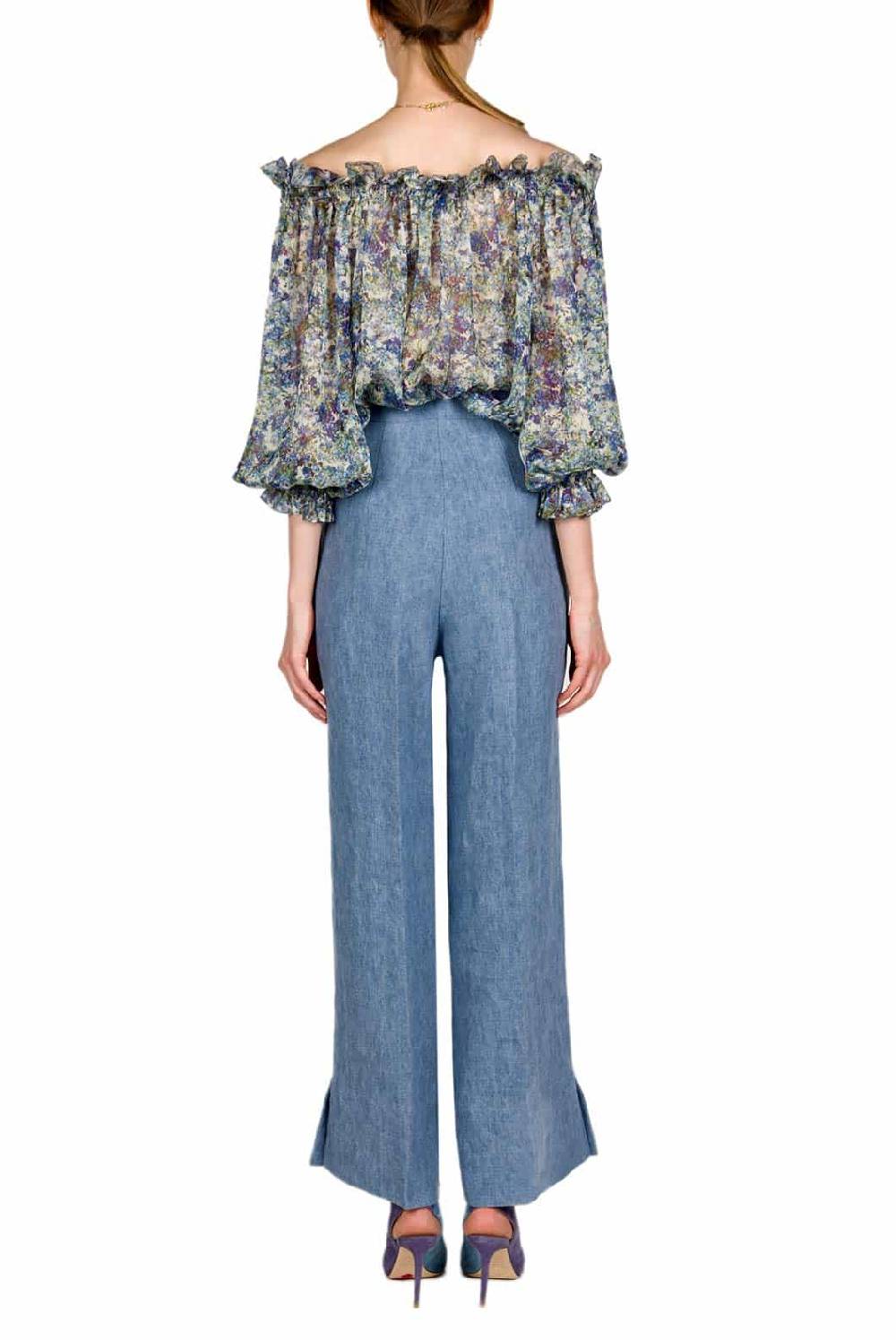 Luisa Beccaria Camicetta Stampata In Chiffon